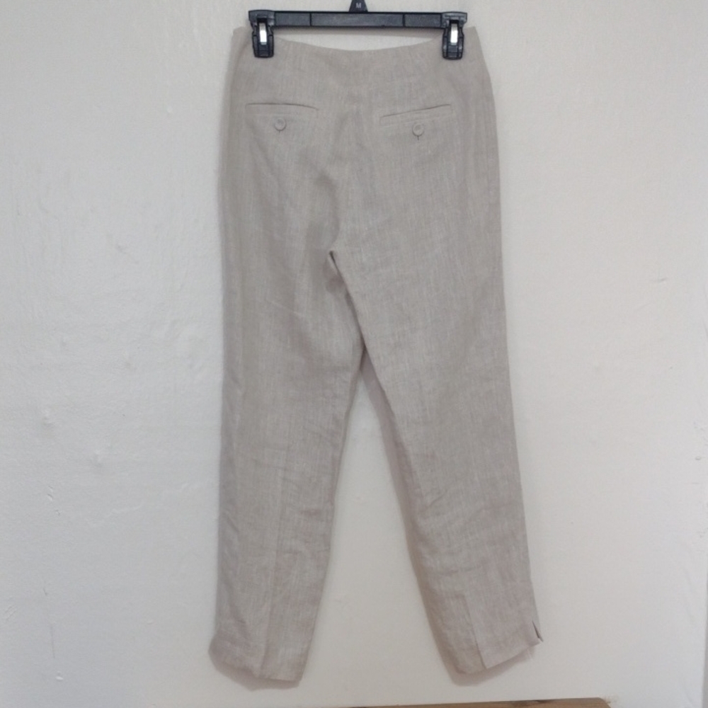 Talbot's Pure Irish Linen Classic Side Zip Ankle Pants Size 2 NEW - Picture 3 of 11